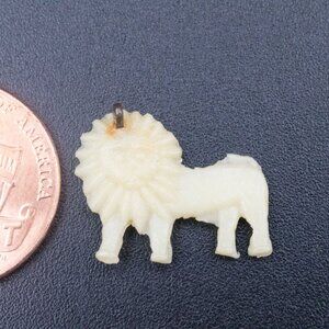 Vintage Celluloid Plastic Lion Animal Cracker Jack Prize Charm for Bracelet
